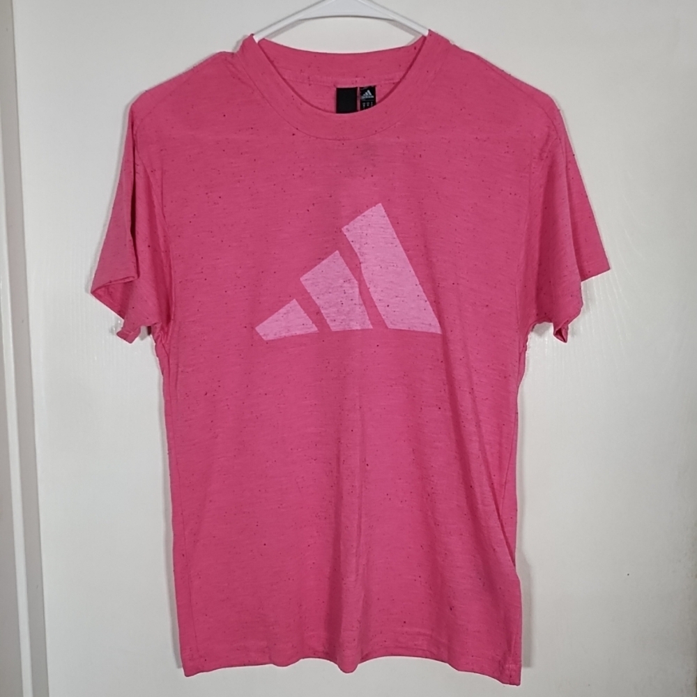 Adidas Women's XS Winners 3.0 Short Sleeve T-Shirt Pink Top Logo
